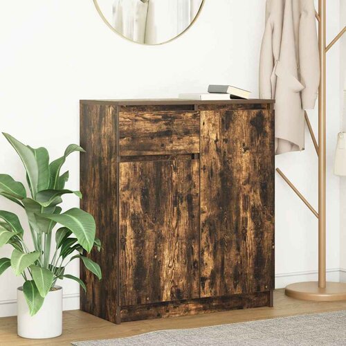 VidaXL Komoda s ladicama dimljenog hrasta 71x35x84cm konstruirano drvo Slike