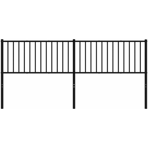 Metalno zamjensko uzglavlje crno 200 cm Slike
