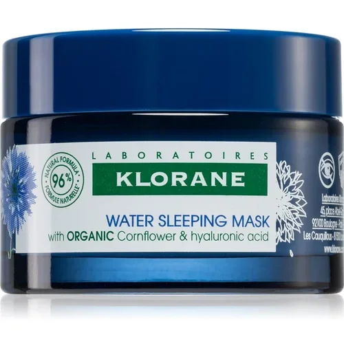 Klorane cornflower water sleeping mask maska za obraz za vse tipe kože 50 ml za ženske