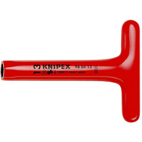Knipex Nasadni ključ sa T-drškom izolovan 1000V 13mm 98 04 13 crveni Cene