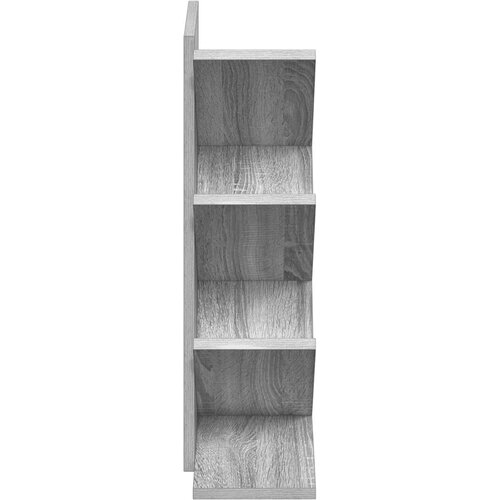  Polica za knjige drvo 4-razine 30 x 18 x 60 cm Siva Sonoma Slike