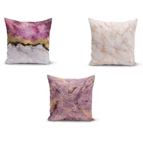 Minimalist Cushion Covers Komplet 3 prevlek za vzglavnik Pinkie Cassie, 45 x 45 cm
