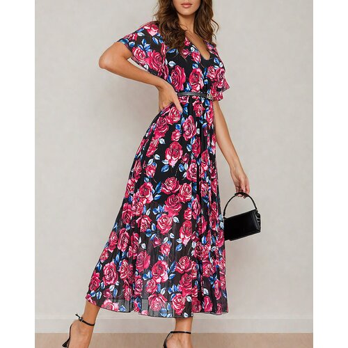 Resti Women's pleated floral midi dress Cene