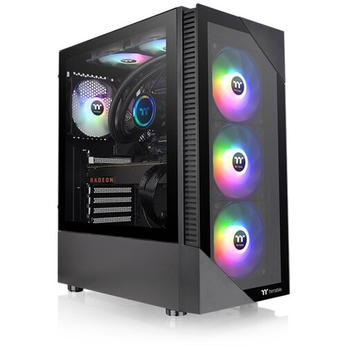 Thermaltake View 200 TG ARGB Mid tower, Tempered glass, 3x 120mm ARGB Lite fan Slike