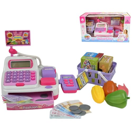 Magic Toys Happy Shopping: Elektronska blagajna bijelo-roza sa zvukom i dodacima 22,5x17cm Cijene