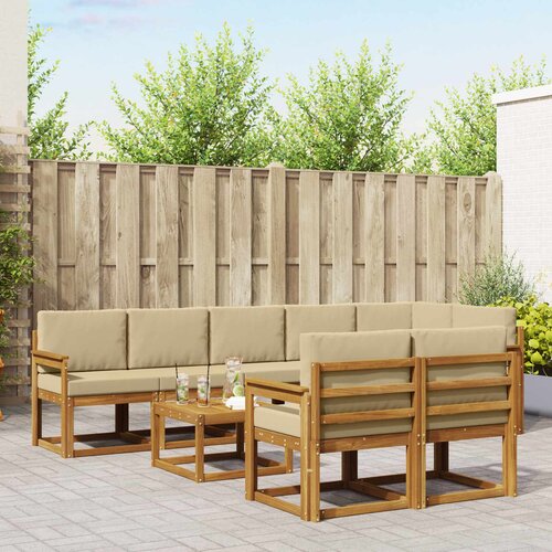  Set vanjskih sofa 9 kom. Prirodna i bež Cene