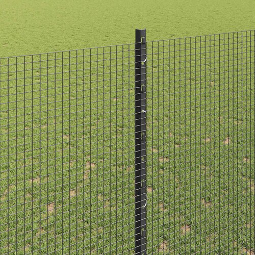  Zatvorena žičana ograda s postovima 25 x 1,6 m Siva Mreža Slike