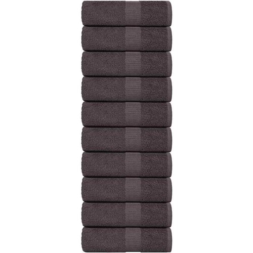 VidaXL Ručnici za goste 10 kom antracit 30x50 cm 360 gsm 100% pamuk Slike
