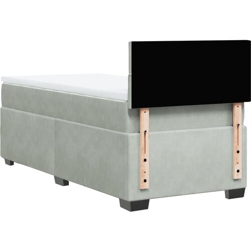 Box spring krevet s madracem svjetlosivi 100x200 cm bar&amp;scaron;unasti Slike