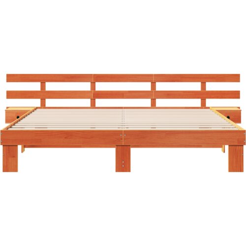  Krevetna konstrukcija Smeđa 180 x 200 cm Masivno drvo Slike
