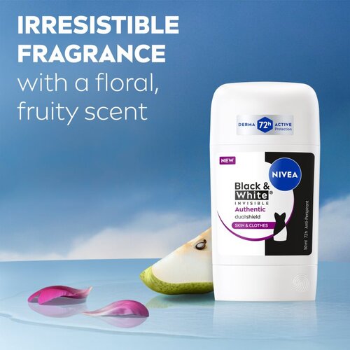 Nivea Black &amp;amp; White Authentic trdi antiperspirant 50 ml Slike