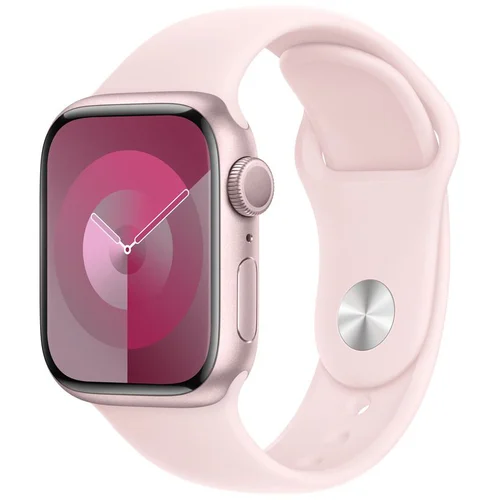 Apple Watch Series 9 GPS + Cell 41mm Pink AC, Light Pink SB M/L, (MRJ03QCA)