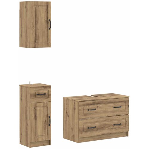  Set za kupaonicu od 3 dijela UTRECHT Hrast artisan Slike