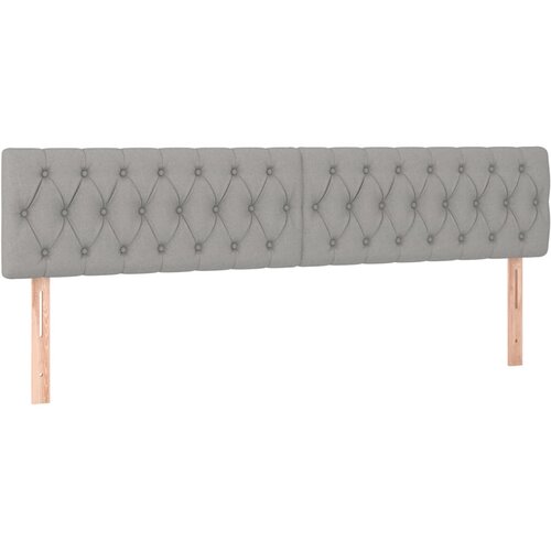 Maison Chic Posteljno vzglavje - Vzglavna omarica 2 kosa svetlo siv 90x7x78/88 cm blago, (22077801) Cene