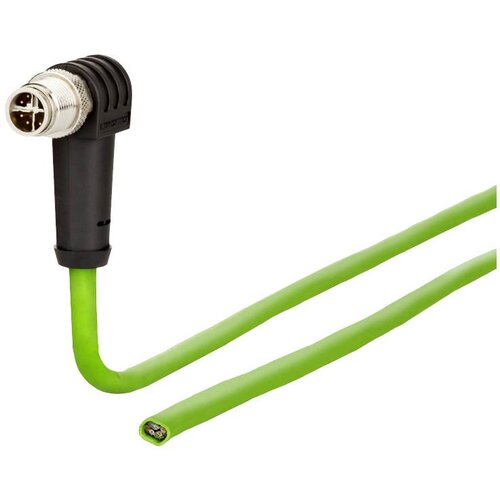 Metz Connect 142M2X90010 M12 omrežni kabel CAT6a S/FTP 1 m zelena PUR pla&scaron;č, kislinsko odporen, odporen na ozon, UV odporen, primeren za verigo za spe, (20532984) Cene