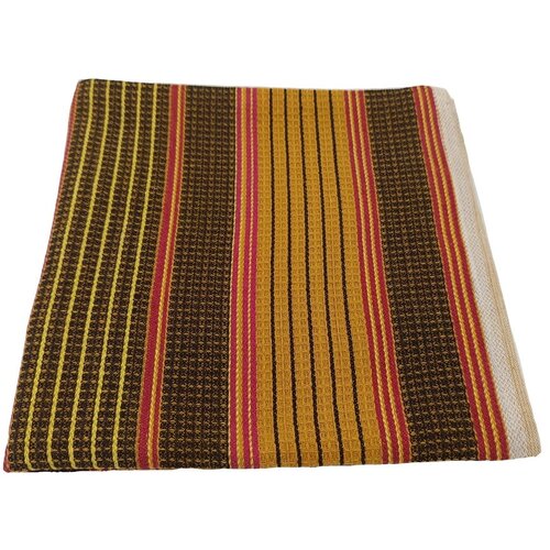 JAHU collections Rumena/rjava vafel/delovna bombažna brisača 50x100 cm – Cene