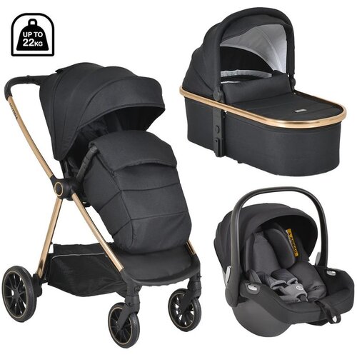 Cangaroo Kolica za bebe 3 u 1 Hydra I-Size Black Cene