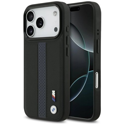 BMW M OVITEK Z PERFORIRANIM LOGOM IN ČRTKAMI ZA IPHONE 17 PRO, ZA&amp;Scaron;ČITA MAGSAFE Z LOGOM, (5000343411) Slike