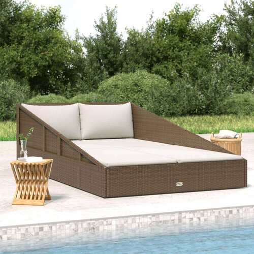  Vrtna postelja rjava 110x200 cm poli ratan, (20764815) Slike