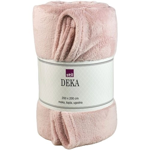 STIL deka coral flis roza 200x200 cm Slike