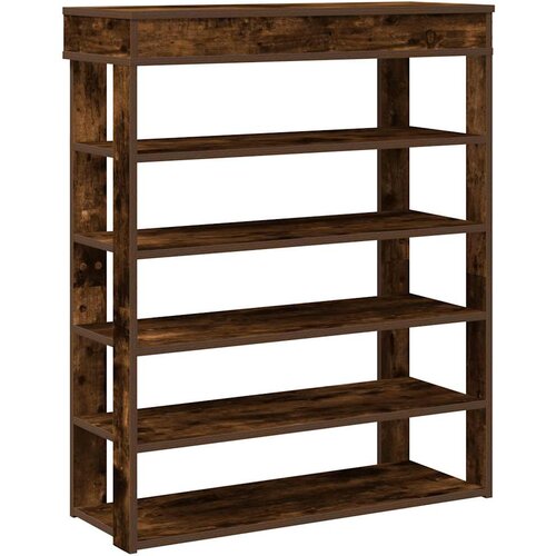 Maison Chic Regal za čevlje - Polica za čevlje dimljen hrast 80x30x98 cm inženirski les, (21778092) Cene