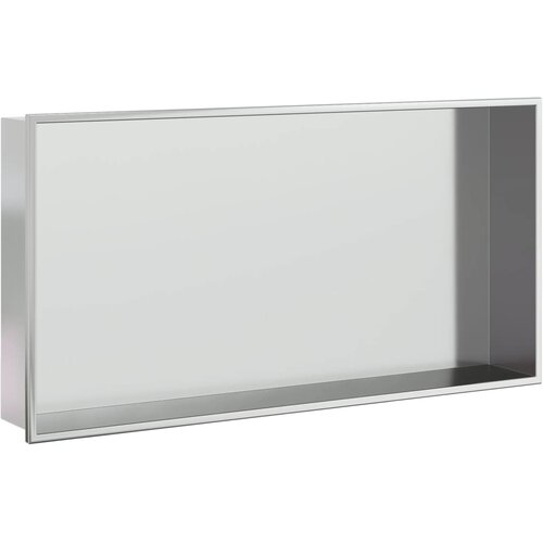 vidaXL Ni&scaron;a za tu&scaron; kabino bru&scaron;eno srebro 62x32x9 cm nerjaveče jeklo, (21410098) Cene