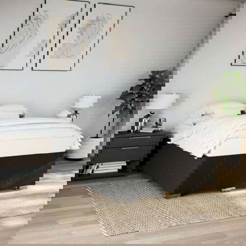 VidaXL Okvir za krevet bez madraca crni 160x200 cm od tkanine Slike