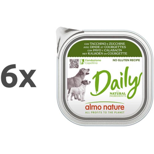 Almo Nature Daily - puran in bučka - 100 g 6 x 100 g Cene