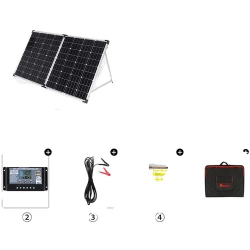 DOKIO Zložljiv solarni panel, lahka zasnova, visoka moč 160W, (5000156991) Cene