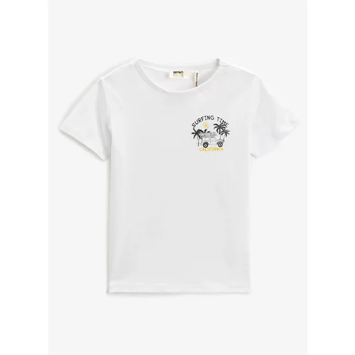 Koton Printed White Boy T-shirt 3skb10042tk