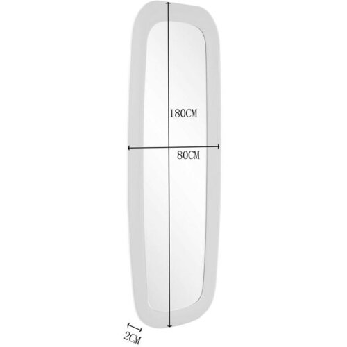 MID.YOU STENSKO OGLEDALO, 80/180/3 cm steklo, leseni material Slike