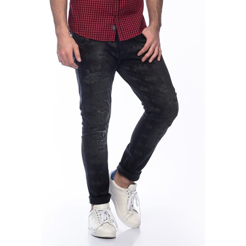 Dewberry P027 PRODIGY JEAN SLIM FIT PANT-BLACK Slike