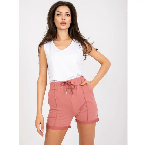 Fashion Hunters Basic dusty pink casual shorts with a high waist