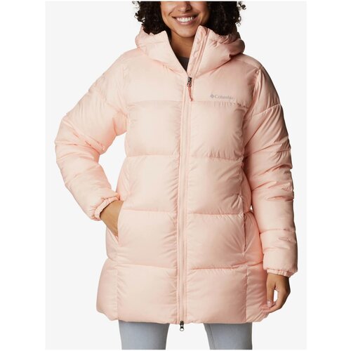 Columbia Light Pink Ladies Quilted Winter Jacket with Hood Puffect - Women  | ePonuda.com
