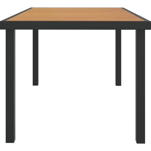  Vrtni stol smeđi 140 x 90 x 74 cm aluminij i WPC - Smeđa 1 Slike