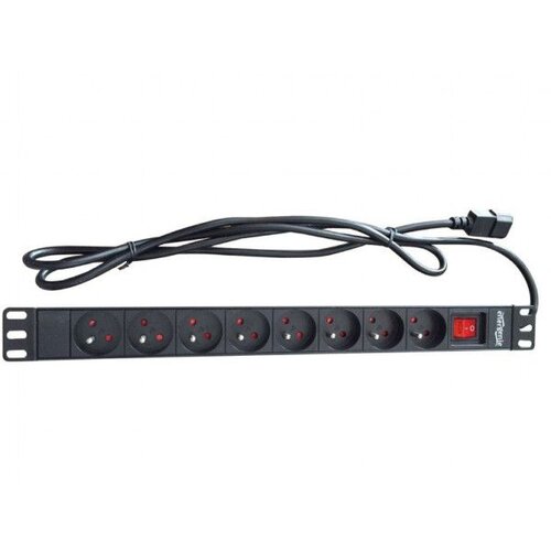  Kabl 230V razvodni PDU panel 19/1U sa 8 utičnih mesta/1.8m C14 (PDU-8SP-1U-C14) Slike