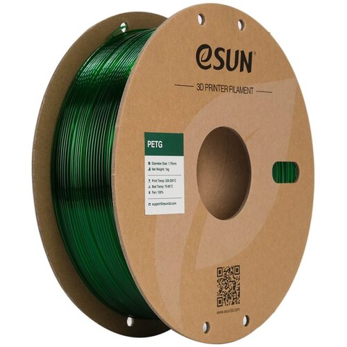 eSUN PETG Basic TRANSPARENTNA ZELENA (Translucent Green) 1kg 1.75mm PaperRoll (P Cijene