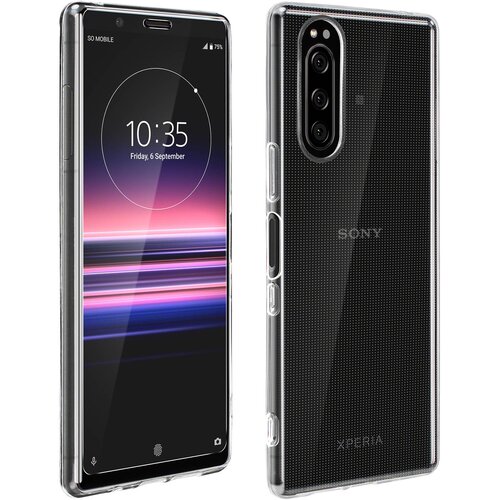 AVIZAR 360° zašcitni paket: Silikonsko ohišje, film iz kaljenega stekla v gelu - prozoren str. Sony Xperia 5, (20599402) Cene