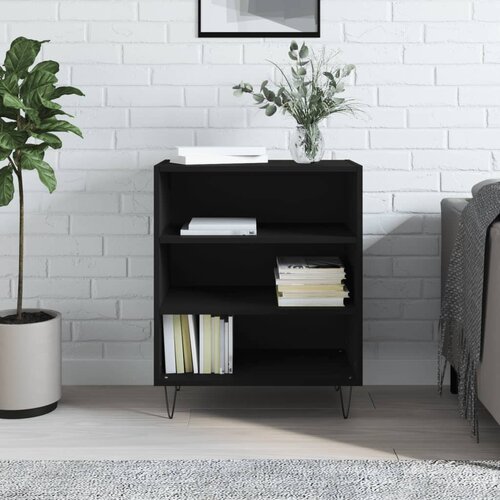 vidaXL Komoda črna 57x35x70 cm inženirski les Cene