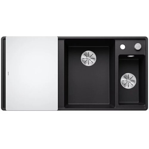 Blanco sudoper AXIA III 6 S-F InFino SILGRANIT CRNA, BAZEN DESNO, daska staklo, s dalj.upr. Cijene