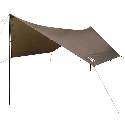 VidaXL Cerada za kampiranje smeđa 438x376x212 cm vodootporna Slike
