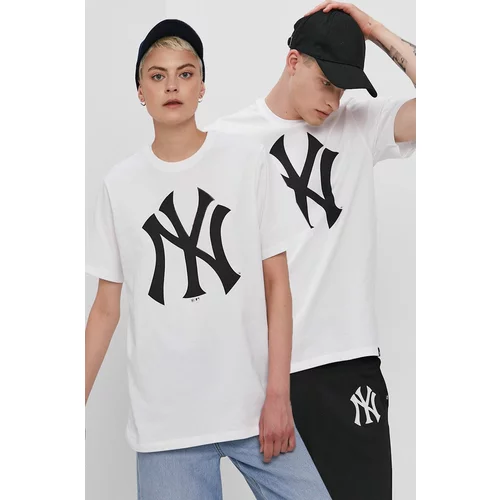47 Brand Majica MLB New York Yankees Imprint 47 Echo Tee BB017TEMIME544103WW Bela Regular Fit