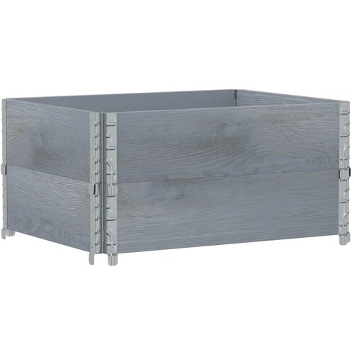 Maison Chic Vrtno korito - Greda - Cvetlični Lonec sivo 80x60 cm trdna borovina, (21789467) Cene