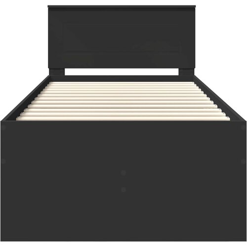 Krevet na dan s ladicama Crna 100 x 200 cm Konstruirano drvo Slike