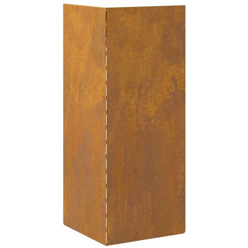 VidaXL Ograda protiv puževa 4 pcs Rđa 10 x 10 x 25 cm Slike