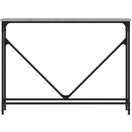  Konzolni stol siva boja hrasta 102x22 5x75 cm konstruirano drvo Slike
