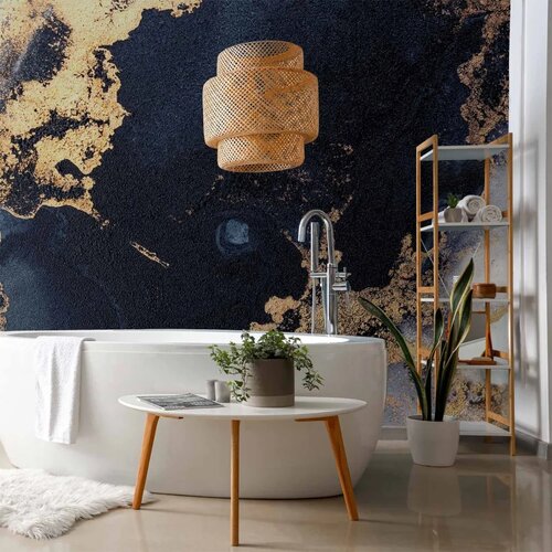  Foto tapeta - Marble and Garnet - Abstract Textured Pattern Inspired by a Starry Sky 200x140 Vodootporna Slike