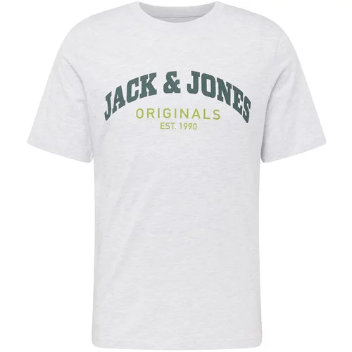 Jack & Jones Majica 'BRAD' zelena / svijetlozelena / bijela