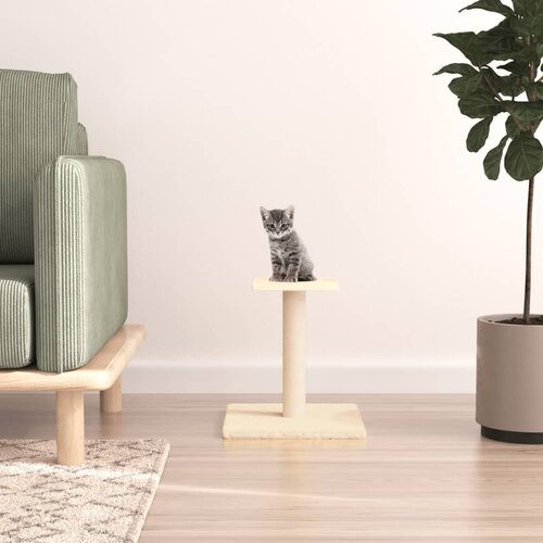 vidaXL Grebalica za mačke s platformom krem 38 cm Cijene