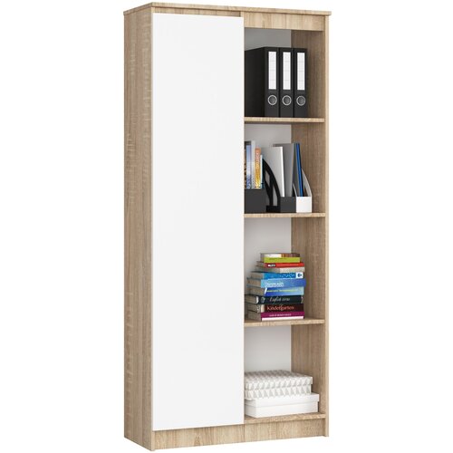 AKORD POLICA R80 1D 4P CLP SONOMA HRAST / BELO, (21714226) Slike